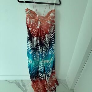 Diane von Furstenberg Coral and White Printed Sundress